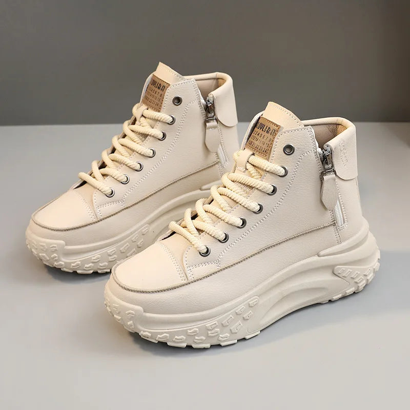 2025 nuevas zapatillas De deporte para Mujer, botas altas De lujo a la moda para Mujer, zapatos informales con plataforma, zapatos para correr al aire libre para Mujer, Tenis De Mujer