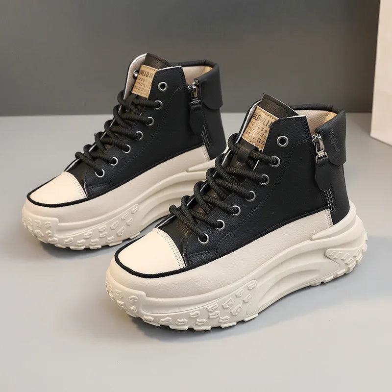 2025 nuevas zapatillas De deporte para Mujer, botas altas De lujo a la moda para Mujer, zapatos informales con plataforma, zapatos para correr al aire libre para Mujer, Tenis De Mujer
